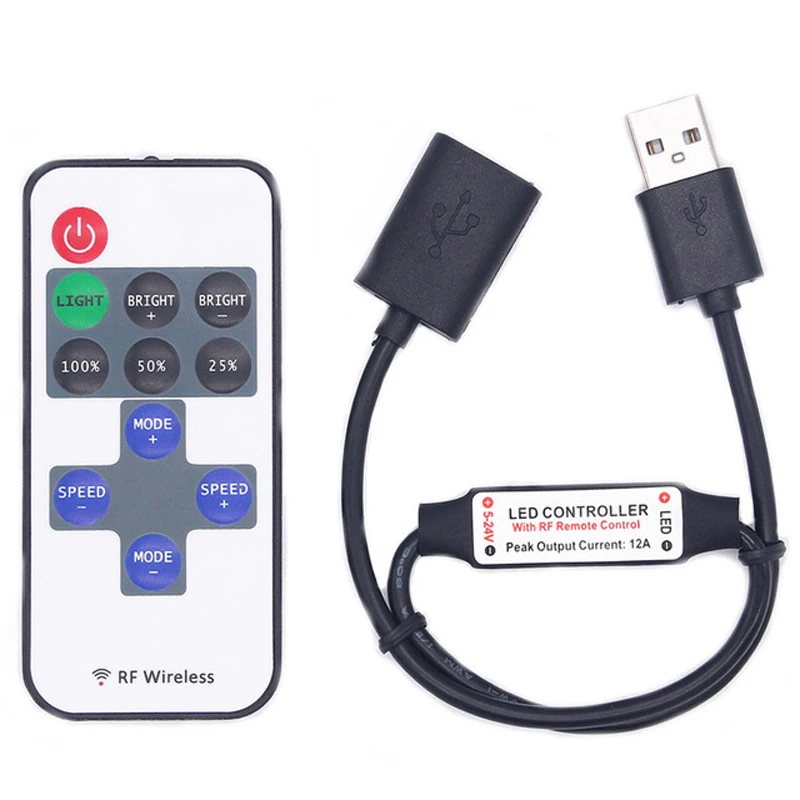 USB LED Strip Controller USB 11KEY Controller RF Remote 11Key Led Remote Controller USB 2835 5050 Magic Home For Led Strip Light