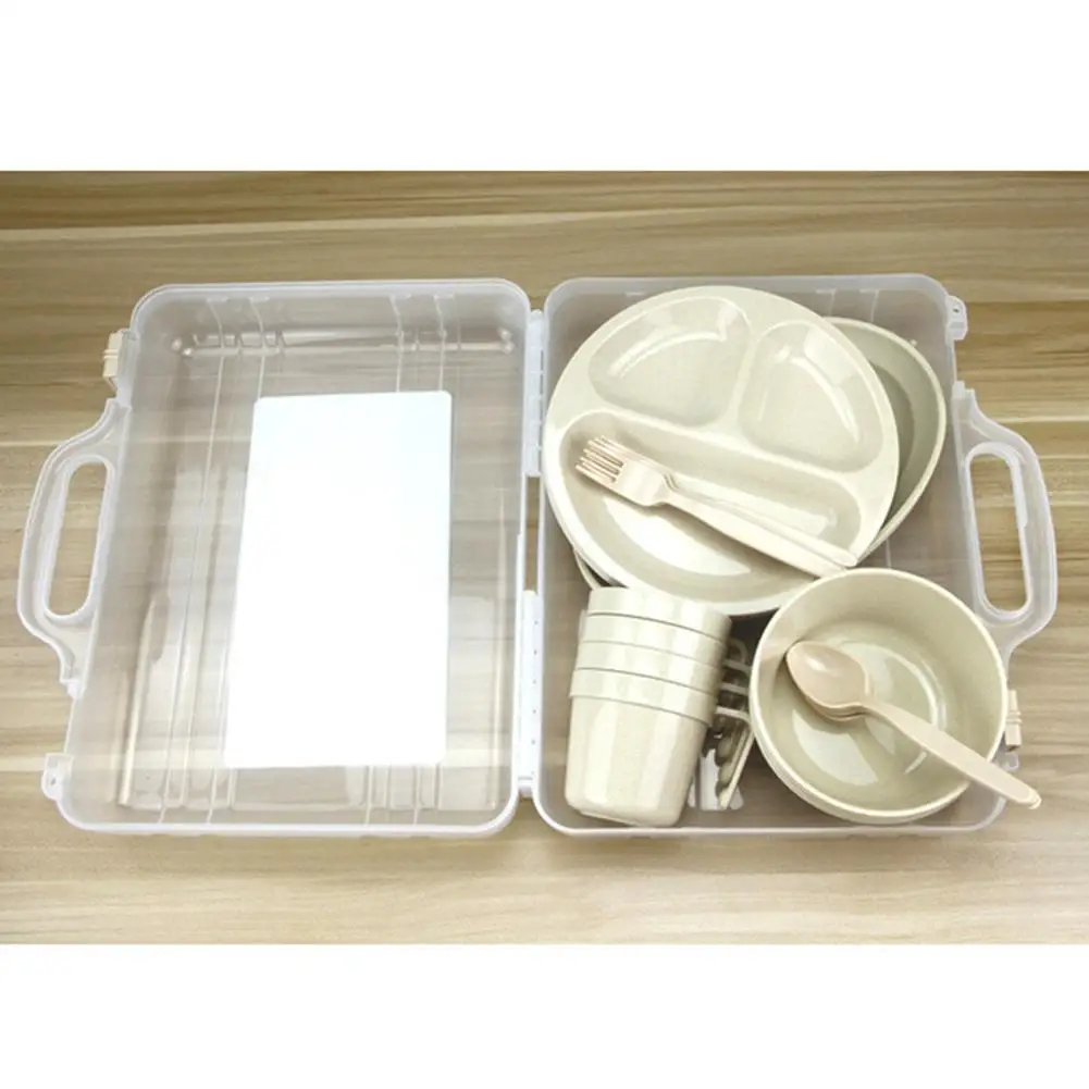 Livre do Piquenique Conjunto de Mesa Protecção do Ambiente Conjunto de Talheres com Caixa de Armazenamento 4 ao ar Pessoa Econômico Portátil 4 Cheap Bolsas de piquenique