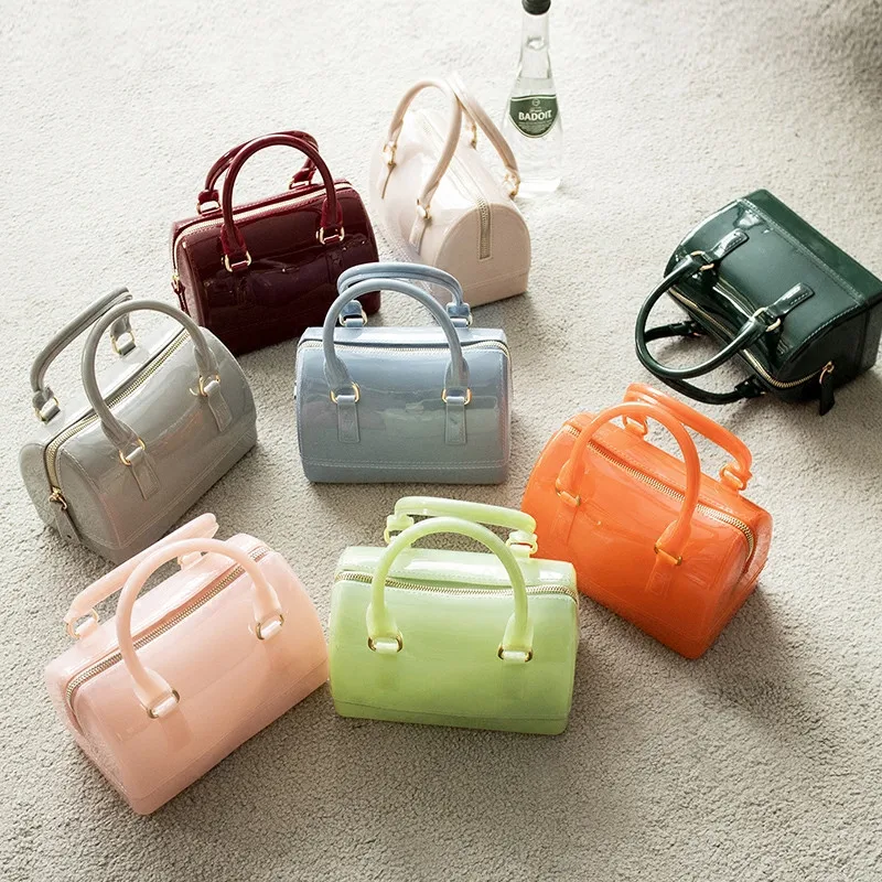 

Summer Sweet Candy Silicone Jelly Handbags Purse Women Casual Tote Bags Ladies Crossbody Shoulder Beach Bags Girls Female Bolsas