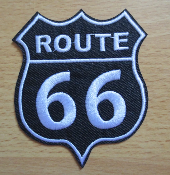 Нашивки с вышивкой route 66 для куртки жилет мотоцикла клуба байкера д 7 5 см * 9 | Дом и
