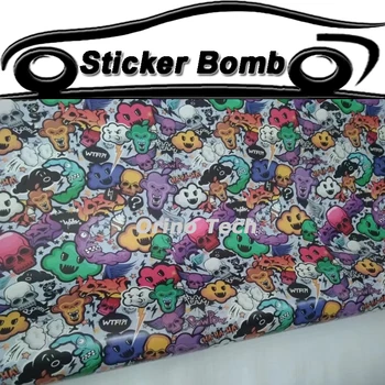 

JDM Graffiti Stickerbomb Vinyl Wrap Film Vehicle Motorcycle Car Sticker Decal Car Styling Wrapping Foil