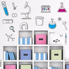 ПВХ микроскоп scientical Chemistry школьная лаборатория виниловая наклейка на стену домашний декор для детской комнаты спальни гостиной