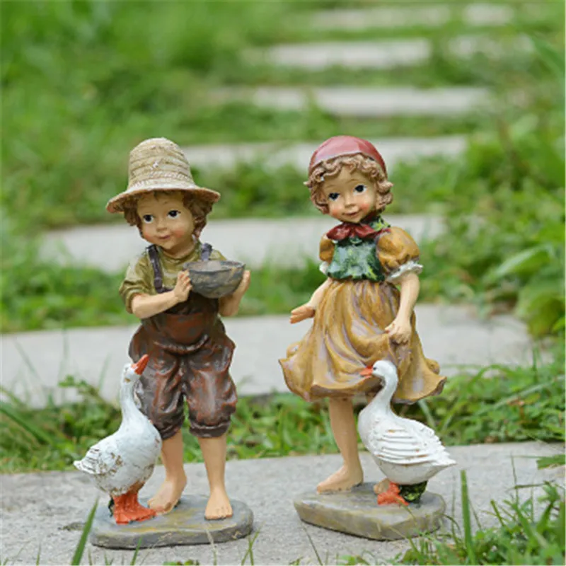 Us 16 74 28 Off 22cm 24cm High Outdoor Garden Decoration American And Boy Ornament Art Resin Figurine House Yard Decor In Us 16 74 28 Off 22cm 24cm High Outdoor Garden Decoration American And Boy Ornament Art Resin Figurine House Yard Decor In