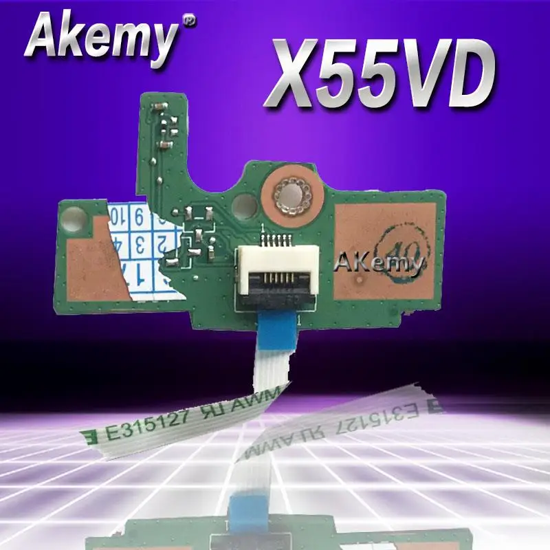 

Akemy Original FOR ASUS X55C X55VD Power Button Switch button BOARD With Cable 60-N50PS1000 100% Tested Fast Ship
