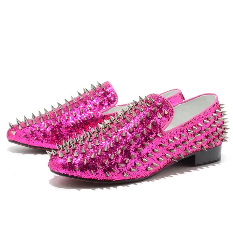 pink sparkle mens dress shoes