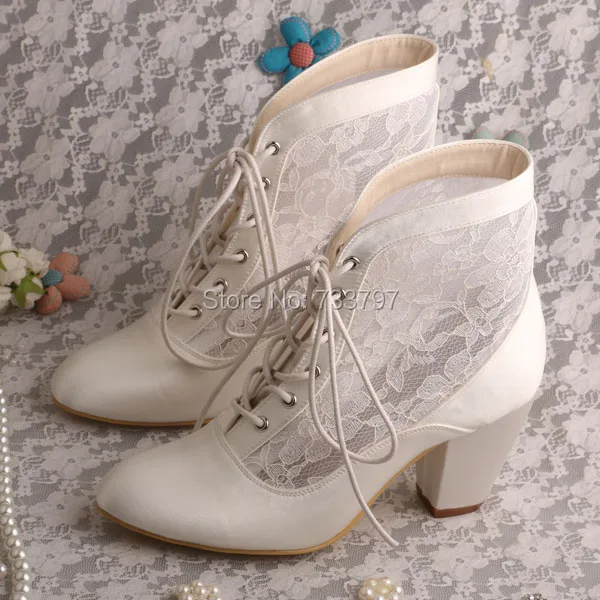 ivory wedding booties