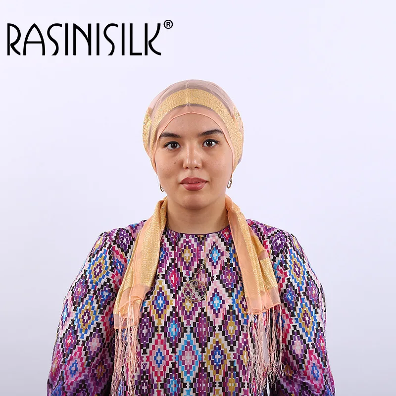 RASINISILK Новое поступление Silk заклепка хиджабы шарфы 29*123 см шифон мусульманин