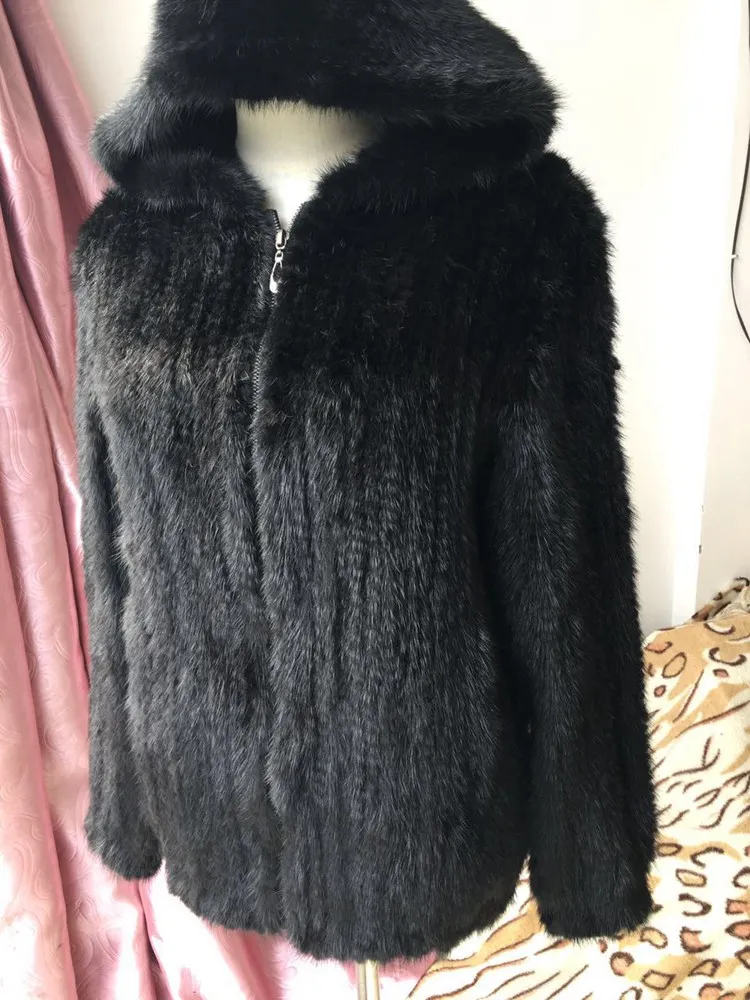 natural knitted mink fur coat with hoody (3)