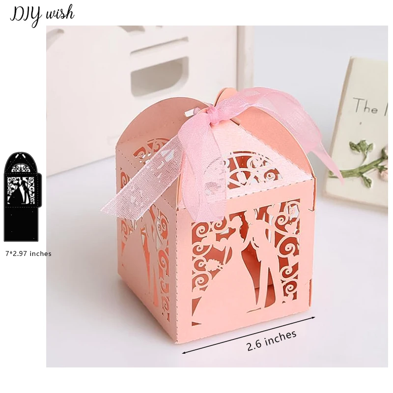 Cute Lovers Box металлическая Вырубка для скрапбукинга Подарочная коробка конфет резак