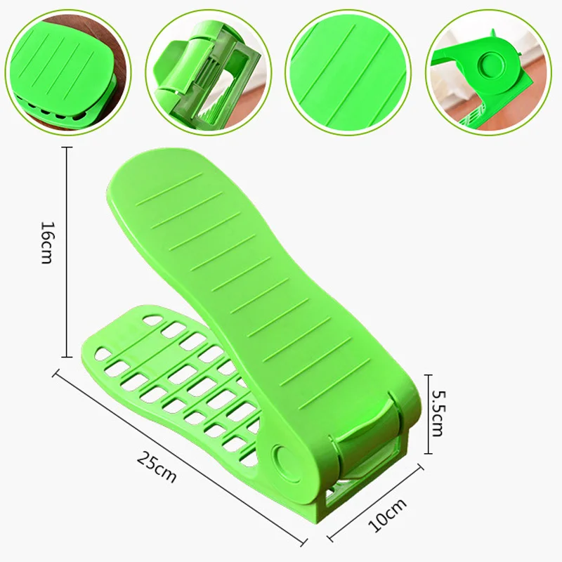 6 шт./партия, волшебный органайзер для обуви, обувь для экономии пространства, 4 файла, регулируемый держатель для хранения, регулируемый по высоте, волшебный 2 уровня, противоскользящий