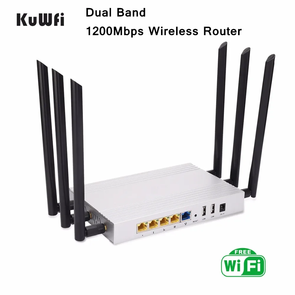 

1200Mbps Wireless Router Dual Band Gigabit Through Wall Wifi Router WiFi Repeater AP Router Up to 128 Users