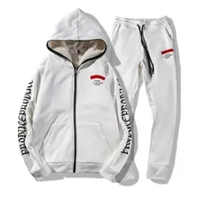 Зимние Утепленные теплые флисовые толстовки комплекты спортивной мужчин Большие размеры 5XL