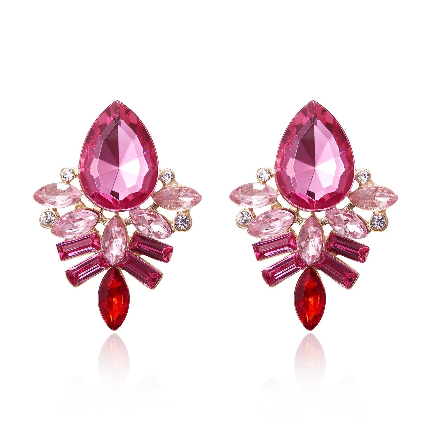 HTB1KhpwXELrK1Rjy1zbq6AenFXa3 - NEW Women Fashion Jewelry Style Blue/Black/Pink Earrings Handmade Rhinestone sweet stud crystal Dangle earrings for women girl