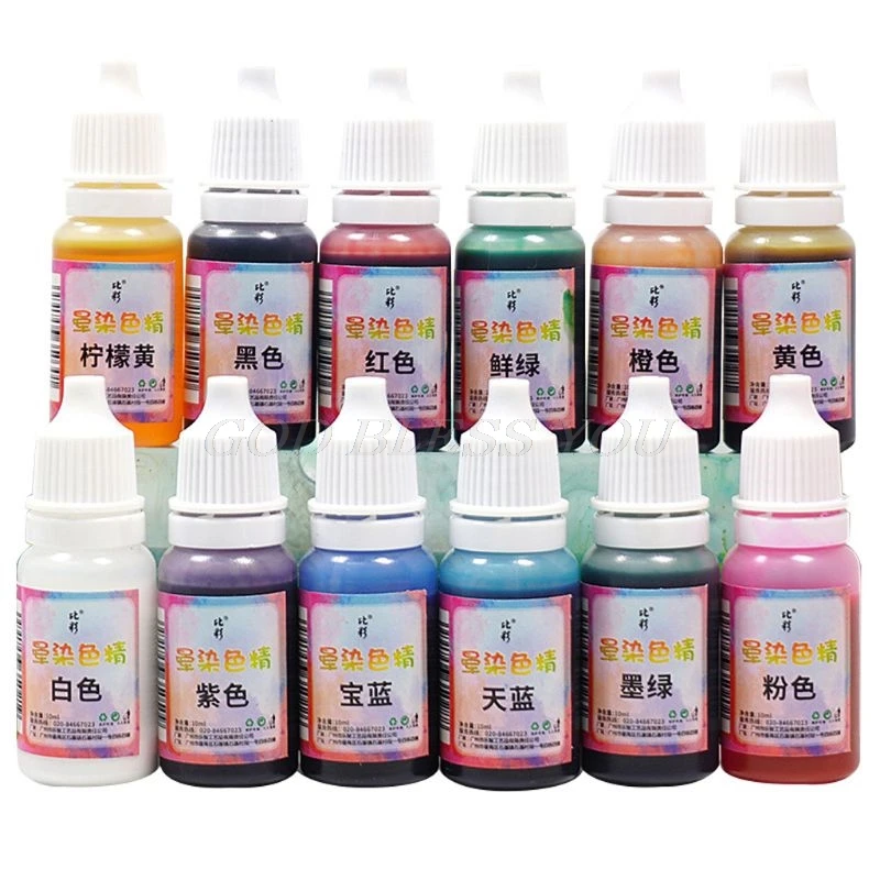 

12 Color Art Ink Natural Pigment Colorant Dye Ink Diffusion UV Epoxy Resin Jewelry Making Handmade Soap Coloring Powder