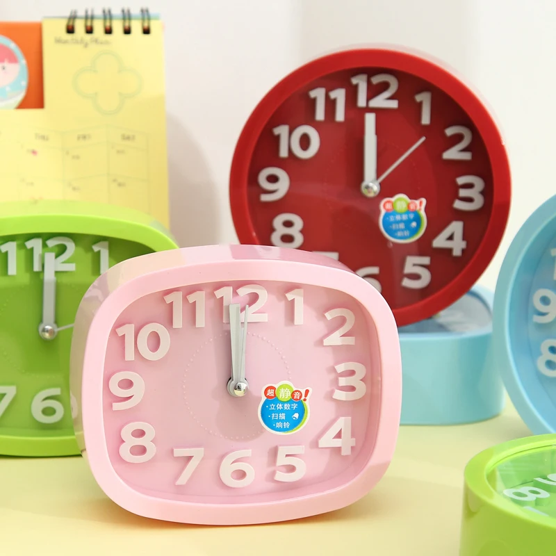 

Simple life Colourful Mini Alarm clock Ultra-quiet Small volume Fashion Personality digital clock