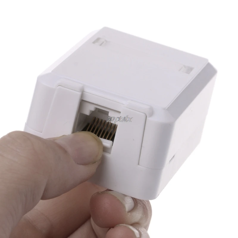 RJ Box с модулем Cat6 Настольная коробка панель одним портом для RJ45 RJ11 AMP mount Z09 Прямая