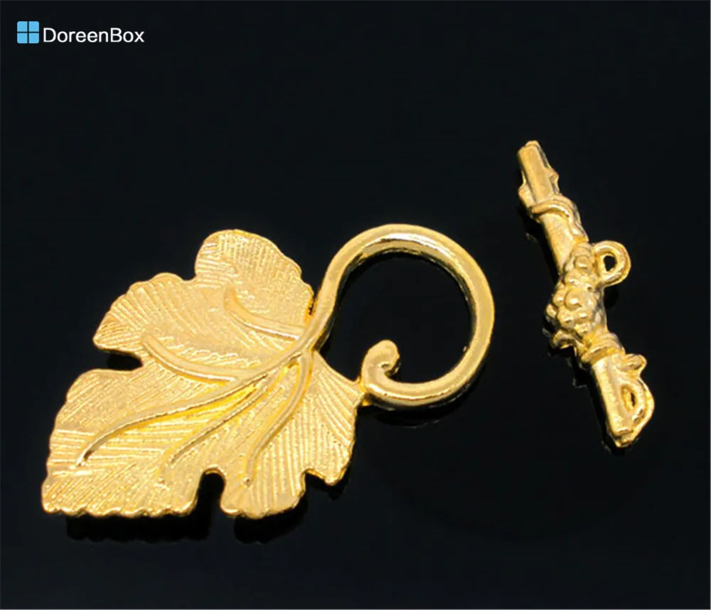 Doreen Box Lovely 20 Sets Gold color Grape Charm Toggle Clasps Findings (B05995) | Украшения и аксессуары