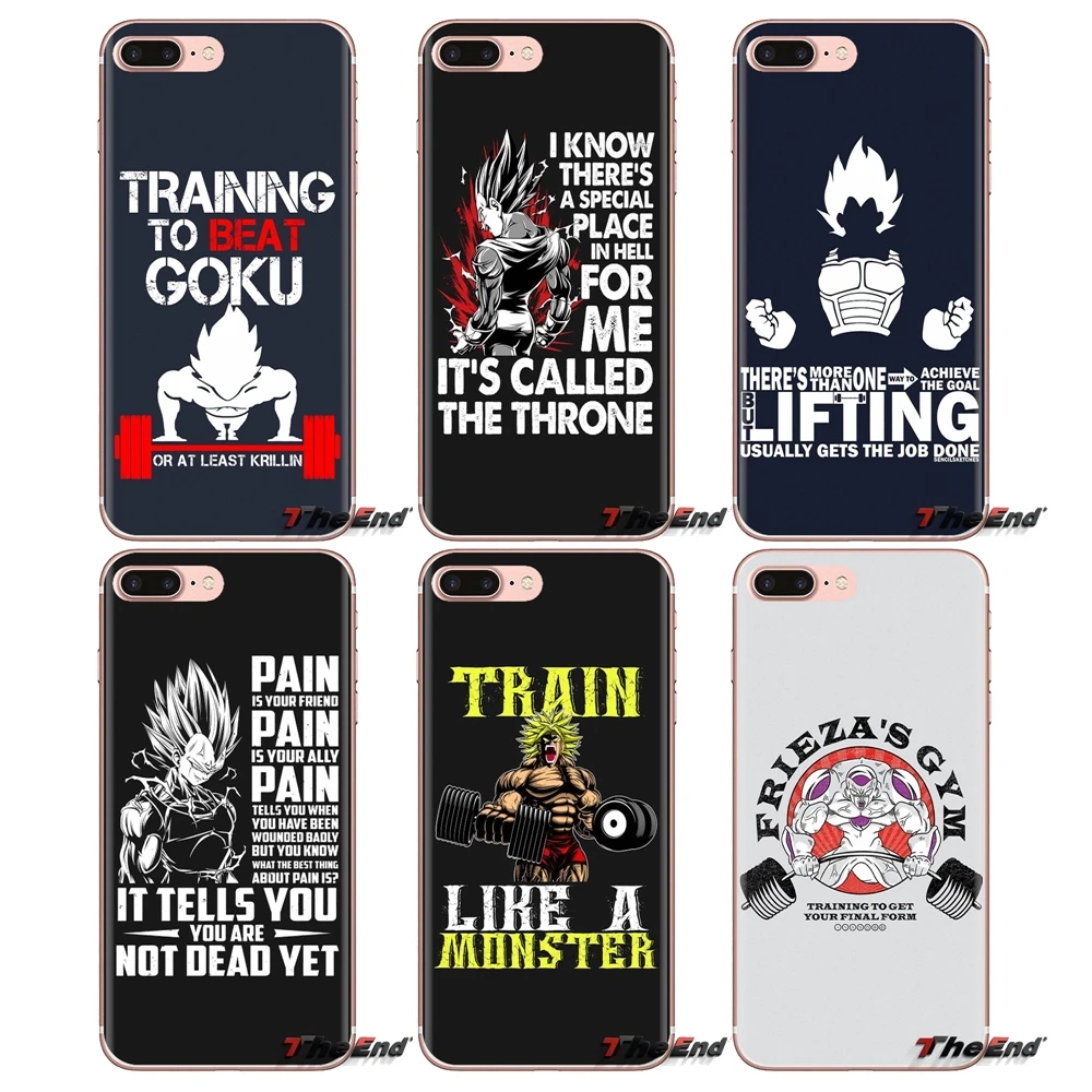

Soft Transparent Cases For iPod Touch Apple iPhone 4 4S 5 5S SE 5C 6 6S 7 8 X XR XS Plus MAX Dragon Ball Z training to beat guko