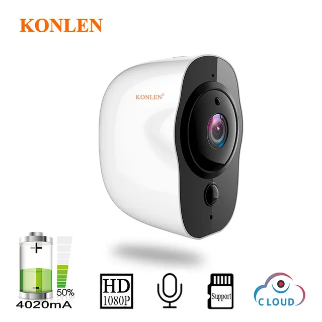 Battery Operated Security Camera >> Konlen Battery Powered Wireless Security Camera Ip Wifi 1080p Hd Battery Operated Security Camera >> Konlen Battery Powered Wireless Security Camera Ip Wifi 1080p Hd