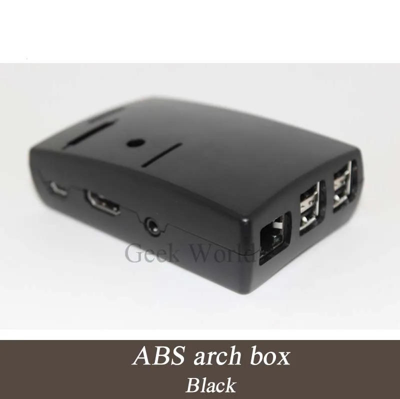 

Raspberry Pi Model B Plus & Raspberry Pi 2 Black Case Cover ABS box with 3pcs Aluminum Heatsinks