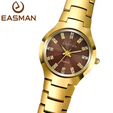 Easman часы брендом женщинам золотые часы стали часы роскошные дамы кварцевые часы дизайнерские наручные часы горячая мода для женщин