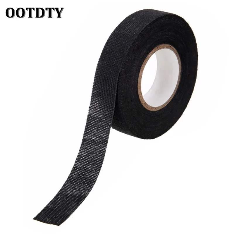 

OOTDTY Heat-resistant Wiring Harness Tape Looms Wiring Harness Cloth Fabric Tape Adhesive Cable Protection 19mm x 15M