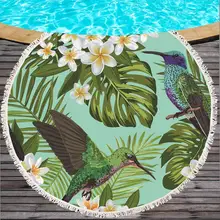 

Large Round Flower Pineapple Pizza Microfiber Donut Beach Towel for Adults Hamburger Watermelon Beach Mat Serviette De Plage