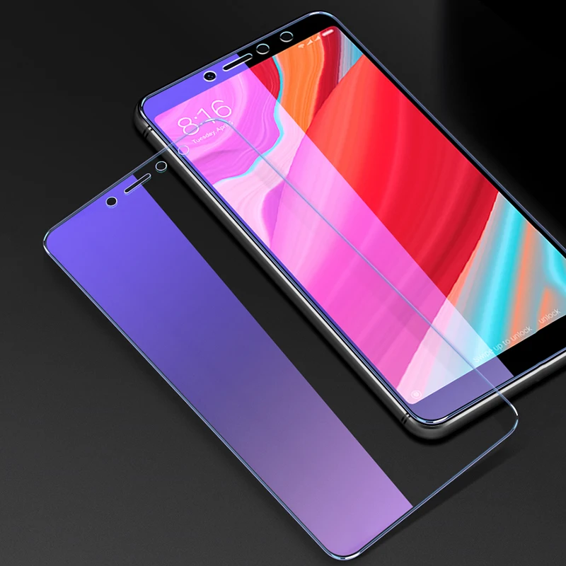 OriWood для Xiaomi Redmi S2 полное покрытие переднее анти синее закаленное стекло синий