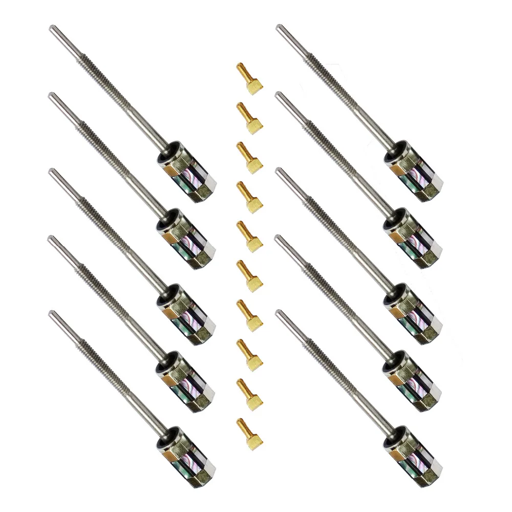 

10 Pieces Advanced Level Nick-Silver Ebony Button for Violin Bow Frog FPC023