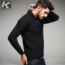 Fashion Autumn Mens Sweaters Male Winter Black Pullovers Man’s Solid Knitwear Slim Fit Brand Clothes Clothing