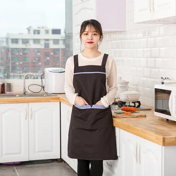 

Pure Color Cooking Kitchen Apron For Woman Men Chef Waiter Cafe Shop BBQ Hairdresser Aprons Custom Logo Gift Bibs Wholesale