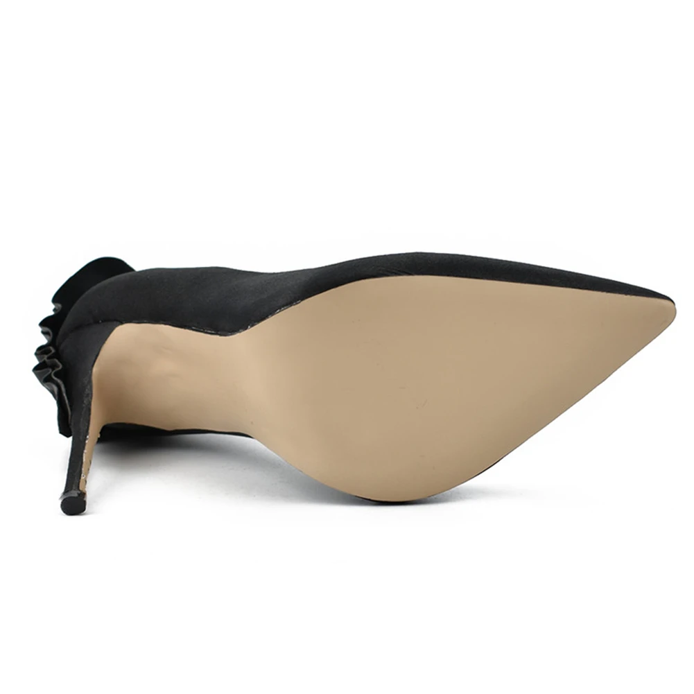 JOUIR TALONS Brand Design Luxury Pointed Toe Big Size 34-42 Women Shoes Woman High Heels Sexy Party Stain Ruffles Lady Pumps