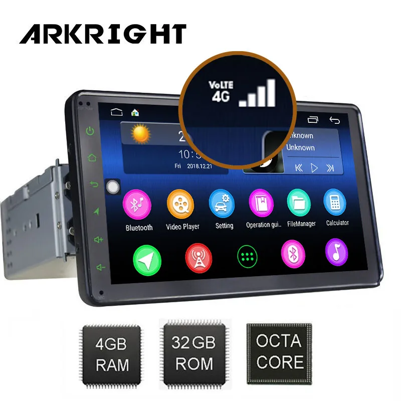 7 &quot4 + 32 ГБ 1 din Android автомобильный Радио Встроенный 4G/4G sim карта
