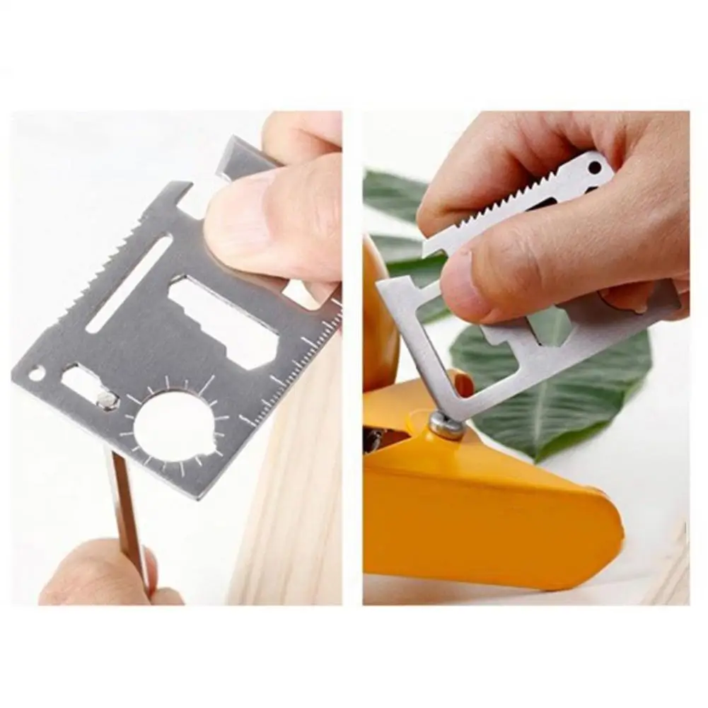 

Outdoor multifunction stainless steel card edc tool camping universal life-saving tool switzerland saber pocket card multi tool
