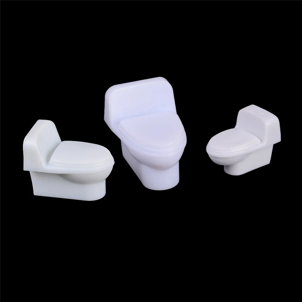 

3Sizes Unpainted Toilet Model 1: 20,1:25,1:30 Scale Doll House Miniature Furniture Simulation Bathroom Toy for Doll House Decor