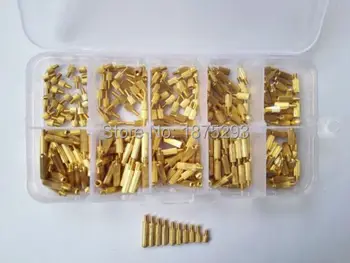 

300pcs M2 Male x Female Long Screw Bolt Brass Standoff Spacer Assortment Set