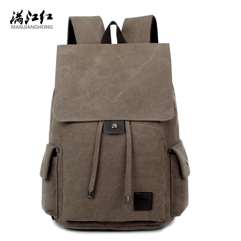 

Canvas Man Bag Backpack Mochila Bag Chinese Men's Backpack Bag Simple Leisure School Bag