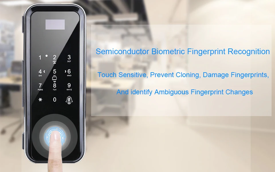 Электронный стеклянный дверной замок без ключа деревянные стеклянные двери для офиса и дома с клавиатурой умные Цифровые дверные замки замок отпечатков пальцев