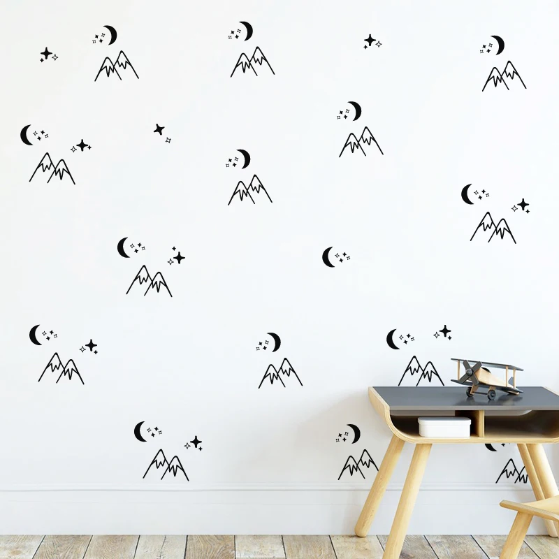 Midnight In The Mountains Vinyl Stickers Kids Room