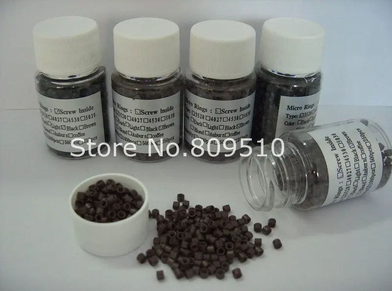 5 Jars 5000pieces/лот блонд # Винт микро кольцо/ссылки для наращивания человеческих