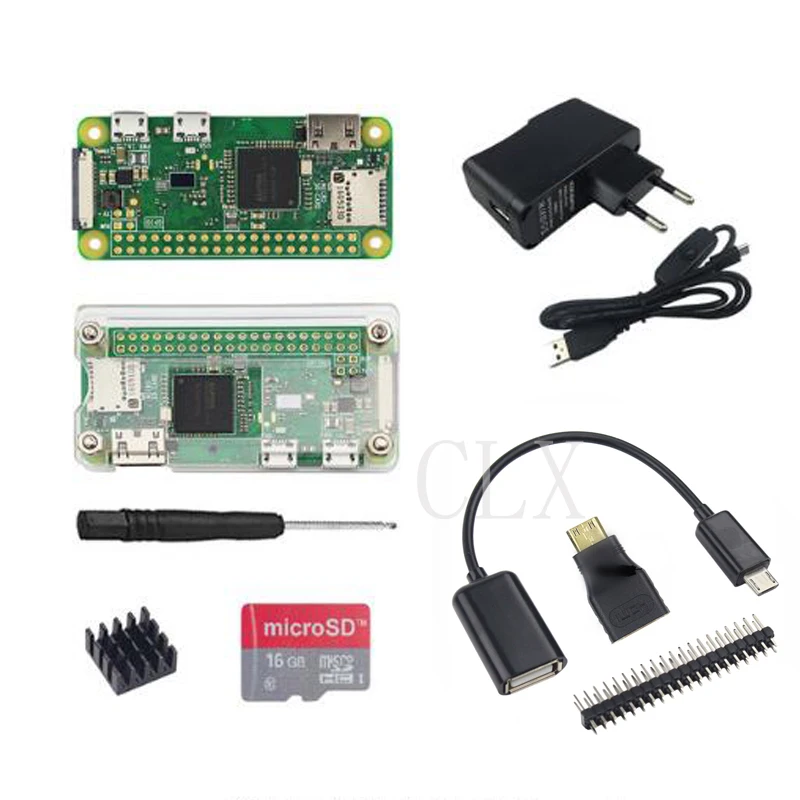 

Raspberry Pi Zero W Starter Kit 5MP Camera + Official Case + Heat Sink +2 x 20 pin GPIO Header better than Raspberry Pi Zero 1.3