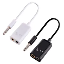 200 шт. 3.5 мм Мужчин и Женщин Наушников Audio Splitter для Micrphone кабель Аксессуар Связки Для Телефона 6 5S