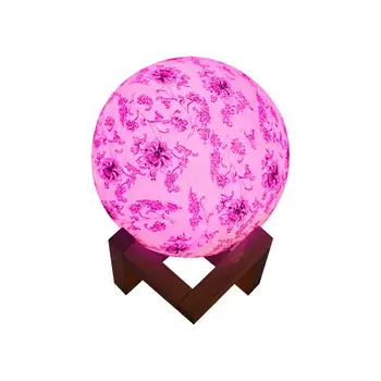 

New 3D Moon Lamp Rechargeable Night Light Color Change Touch Switch Bedroom Home Decor Print Moon Lamp Gift
