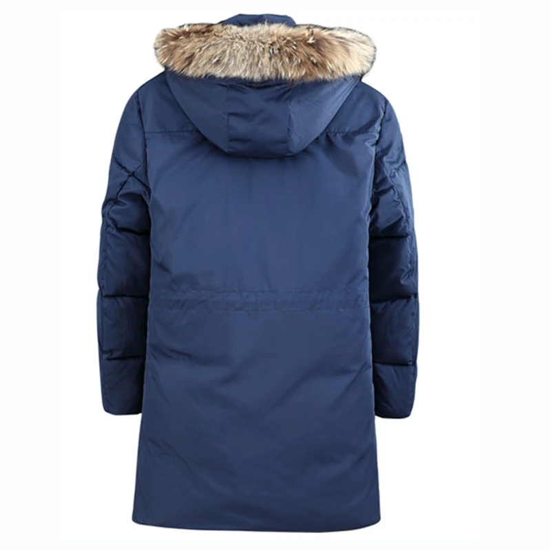 Зимняя Мужская парка, верхняя одежда, куртки, повседневные парки с меховым капюшоном, флисовая стеганая зимняя куртка, Мужская длинная стильная куртка, большой размер X605