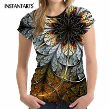 INSTANTARTS Женская спортивная, с коротким рукавом спортивные футболки быстросохнущая Спортивная одежда для бега в спортзале Йога футболка фитнес топы одежда