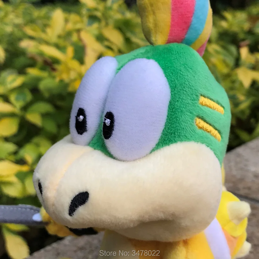 Super Mario Bros Plush Toy Lemmy Koopa 5.5 Bowser Koopalings Son Baby Stuffed Animal Cute Doll