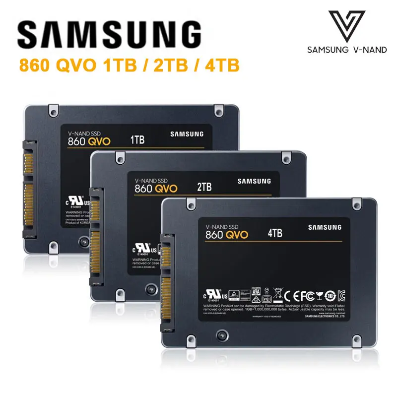 SAMSUNG 860 QVO 1 ТБ 4 ТБ SSD твердотельный жесткий диск Ноутбук твердотельный диск 1T disco duro interno 2T 4T дропшиппинг Disque