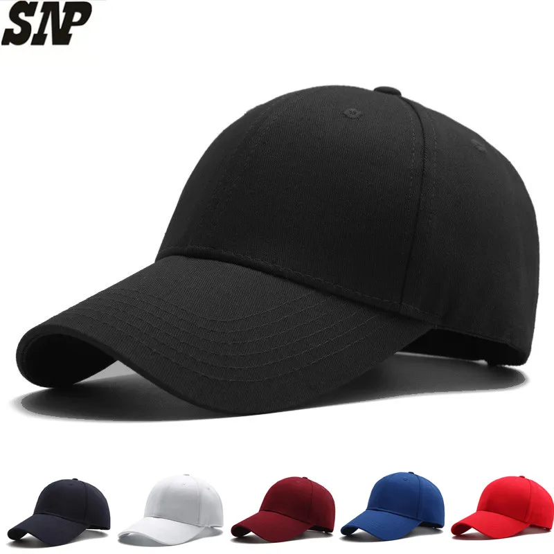 black baseball cap men women hat snapbcak Baseball Caps male Casual solid color bone Hats dad cap gorras Size adjustable cap