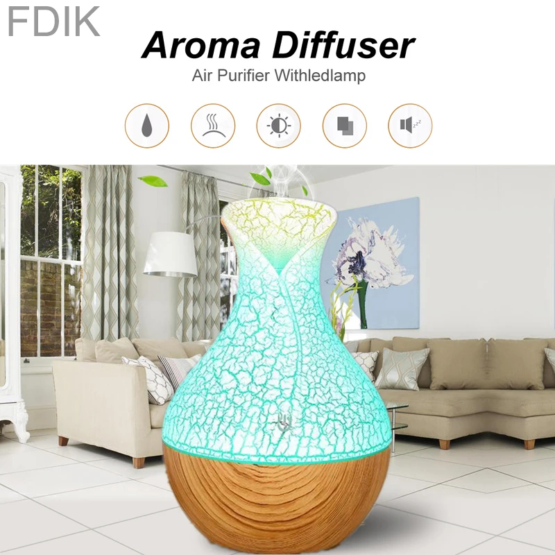 

USB Ultrasonic Humidifier Air Purifier Essential Oil Aroma Diffuser Spa Cold Mist Purifier Color LED Light Night Office Home Car