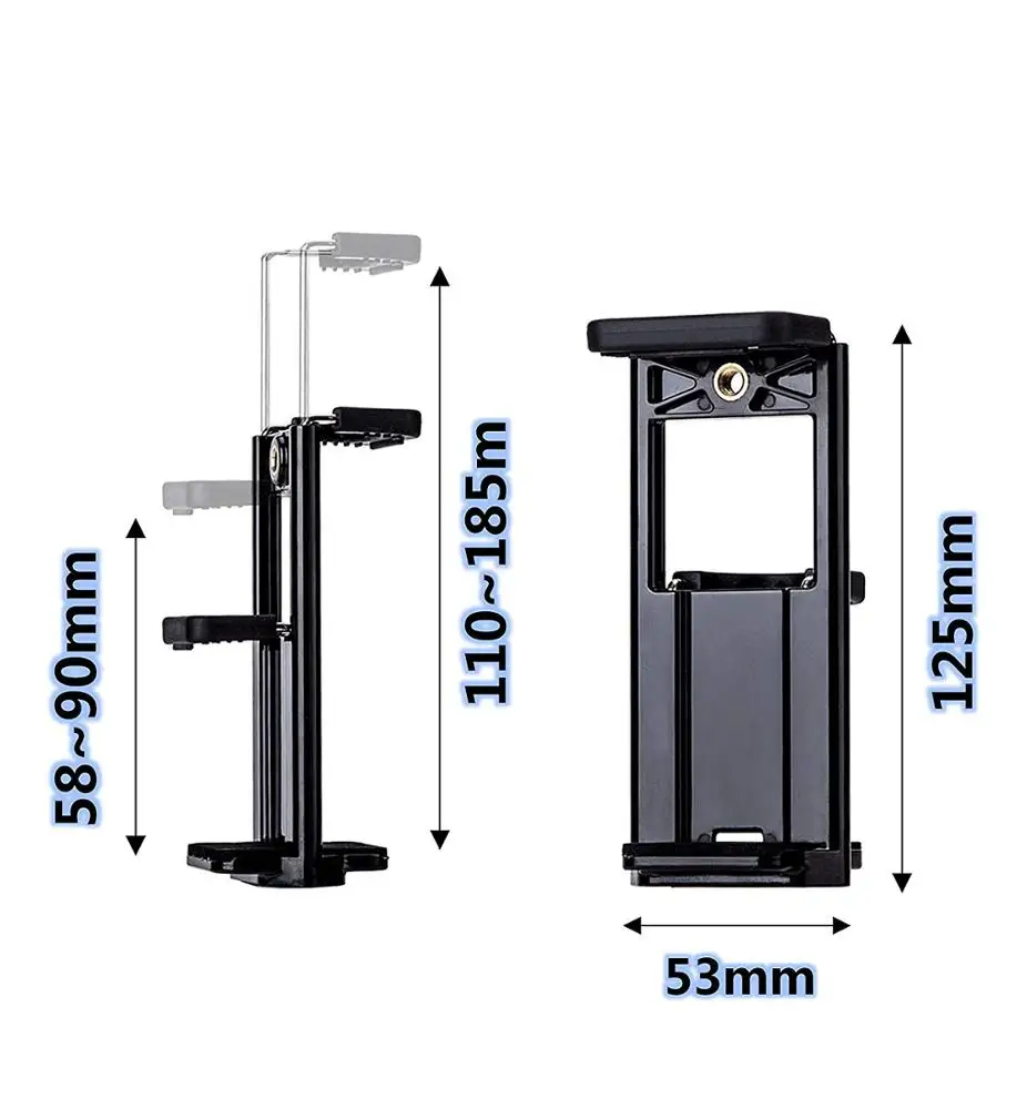 Адаптер для планшета, ПК держатель штатива для телефона двойное использование с двойной резьбой 1/4 дюйма